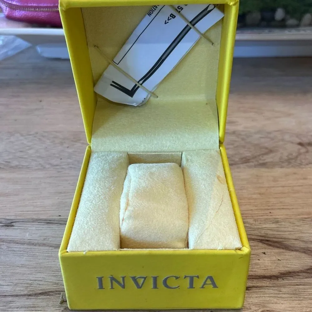 Invicta Yellow empty watch box hard case